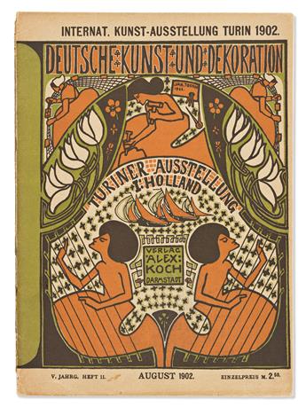 JAN TOOROP (1858-1928) & HENDRIK PETRUS BERLAGE (1856-1934).  [DUTCH COVER DESIGN]. Group of 3 hardcover books. Circa 1900. Sizes vary,
